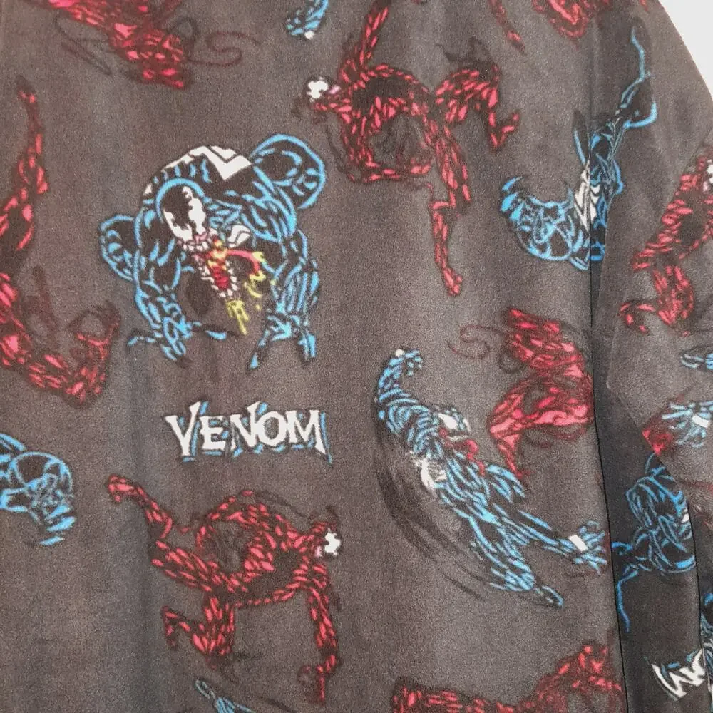 Marvel Venom Men's Big Men's Fleece Polar Sweatshirt, Size XL Black W/ Pockets